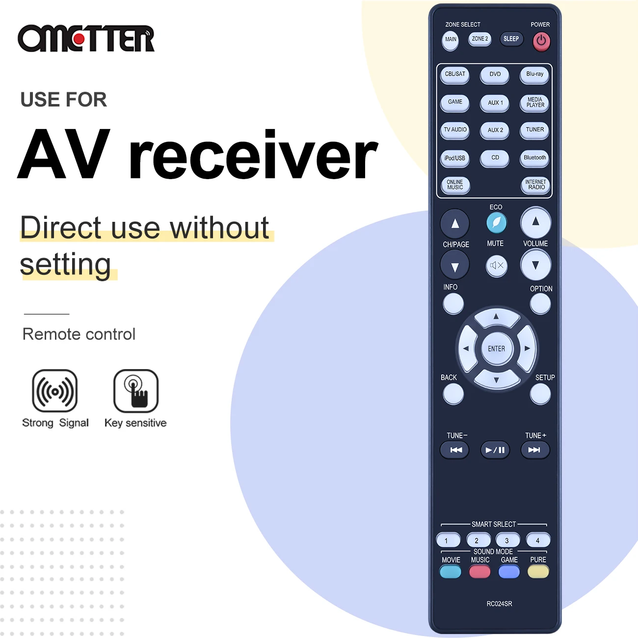 Rc024Sr Sostituire Il Telecomando Adatto Per Il Ricevitore Surround Av Marantz Sistema Home Theater Sub Rc025Sr Nr1605 Nr1606 Sr5010