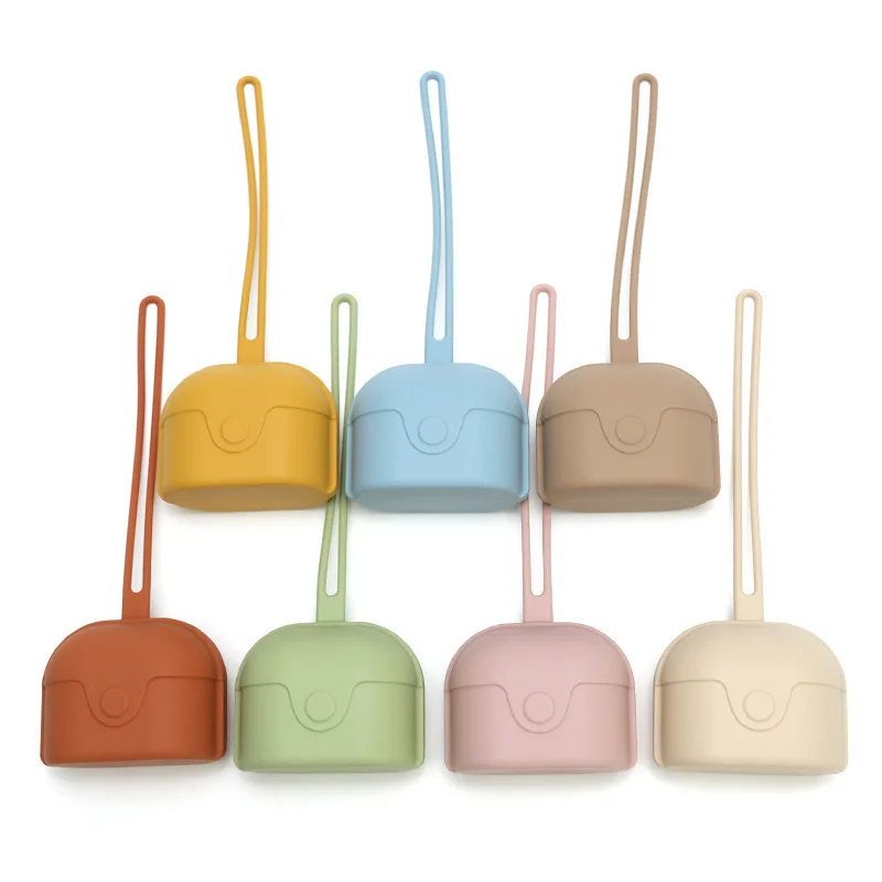 2023New Baby Pacifier Holder BPA Free Food Grade Silicone Infant Portable Soother Container Box Nipple Nursing Storage Box 3