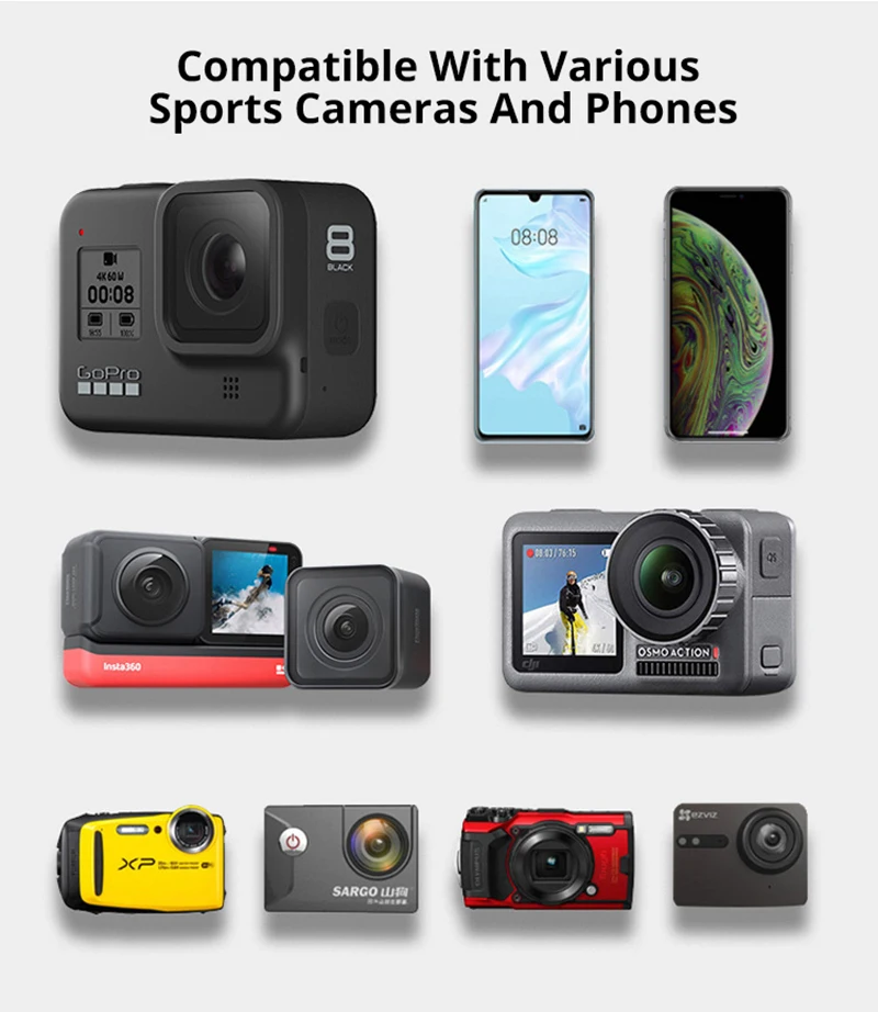 Description Picture 5 of itemChest Strap Mount Belt for Gopro Hero 9 8 7 6 5 4 Insta360 R X2 DJI OSMO Action Camera Harness for Go Pro SJCAM EKEN Accessories