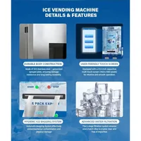 Distributeur de glaçons mobile personnalisable avec sac, machine à glaçons commerciale extérieure pour eau purifiée, à vendre 3