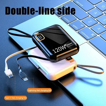 Xiaomi 120W Fast Charging 50000mAh Large Capacity Portable Power Bank Cable Two-way Mini Powerbank for iPhone Samsung Huawei 3