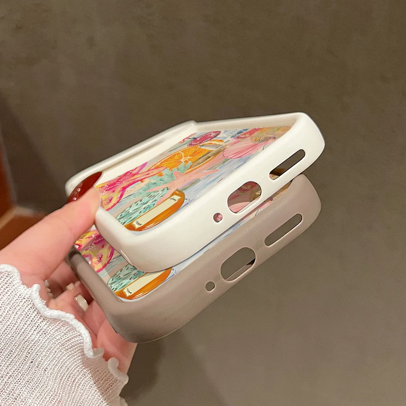 Vibrant Orange Fruit Pattern Shockproof Silicone Phone Case