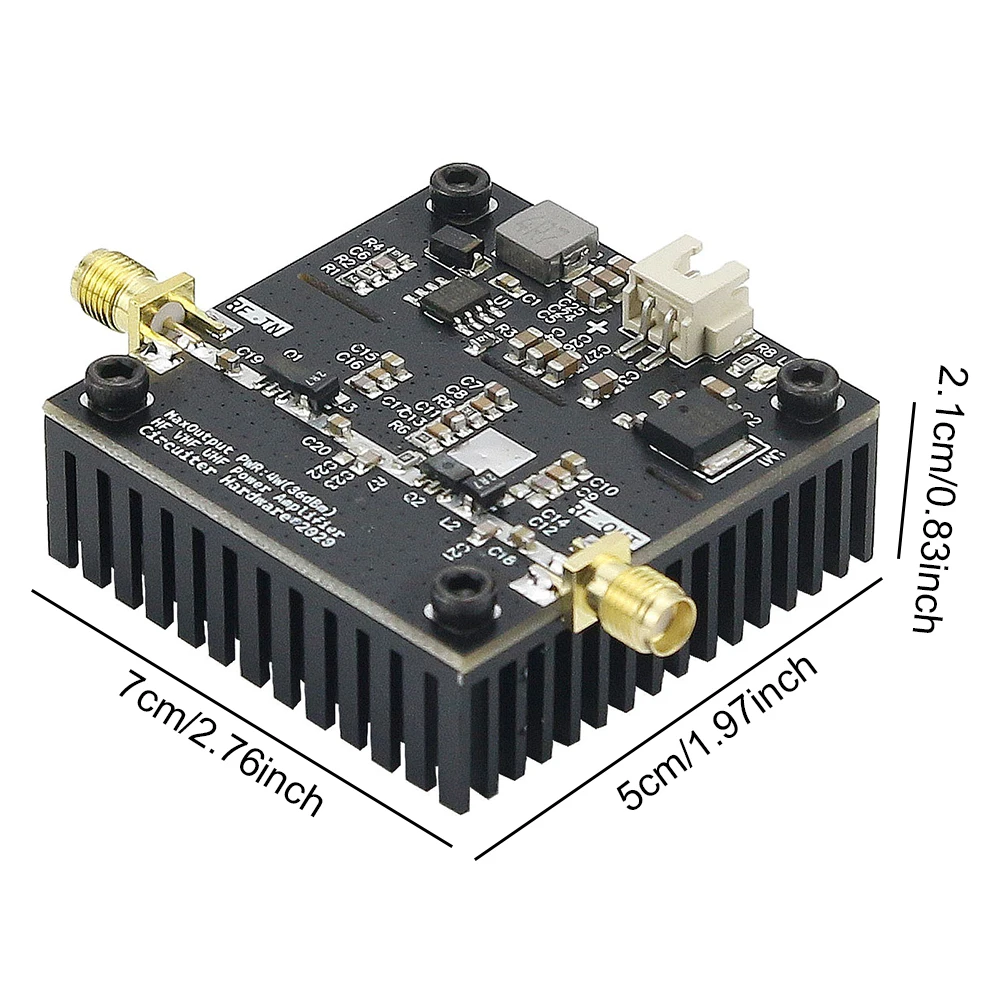 0.5-800MHz 40dB Gain VHF UHF RF Power Amplifier HF VHF UHF Amp for Ham Radio