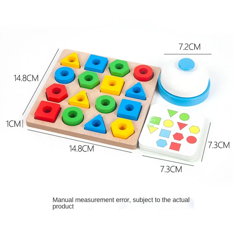 Kids Geometric Shape Color Matching Puzzle Baby Montessori Educational Learning Wooden Toys for Children Interactive Battle Game 6 Kids Geometric Shape Color Matching Puzzle Baby Montessori Educational Learning Wooden Toys for Children Interactive Battle Game 6