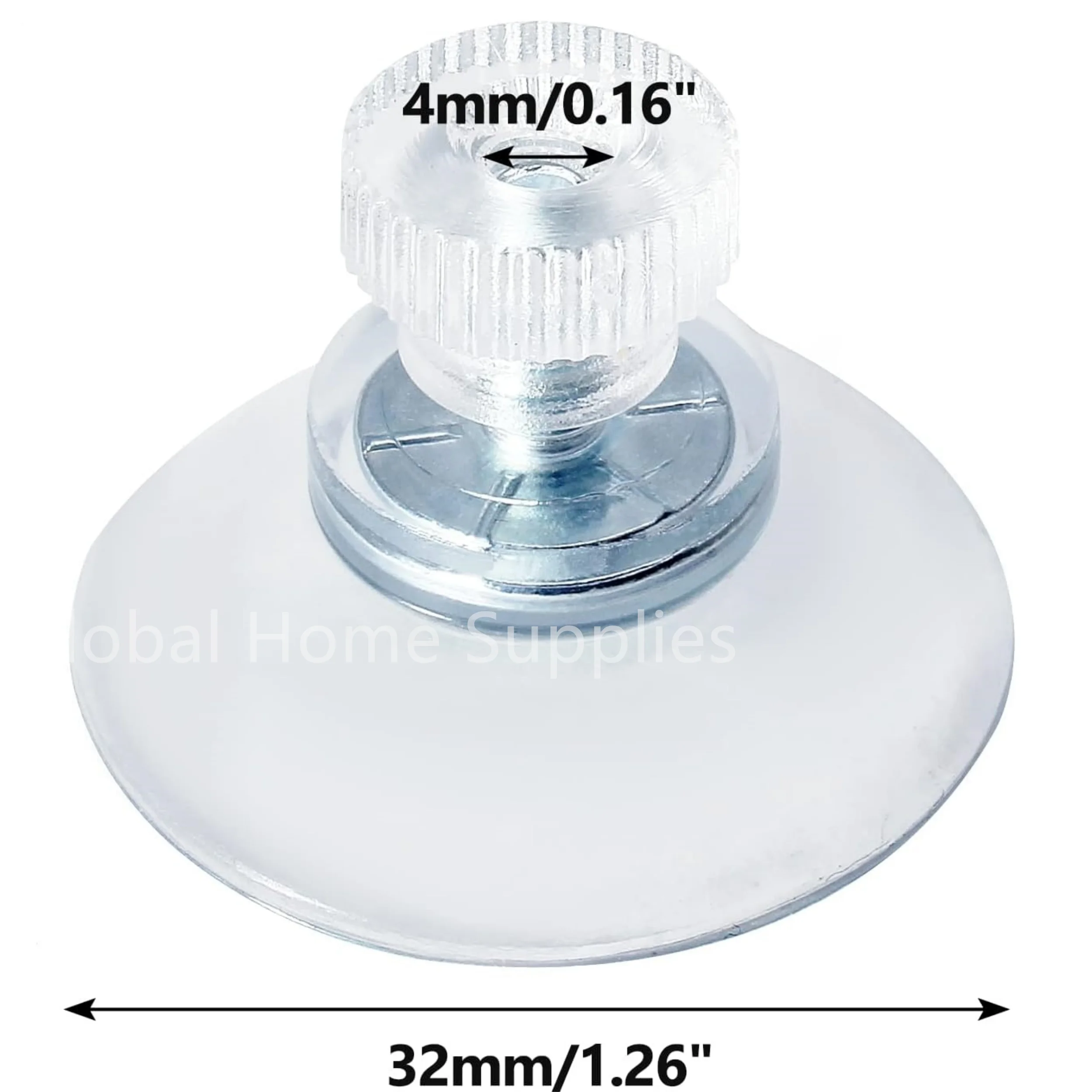 Clear Mushroom Head Suction Cups with Strong Vacuum Grip - Multi-Pack