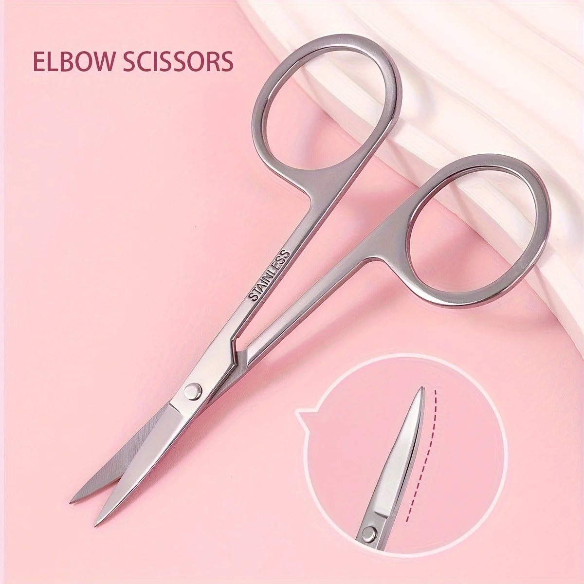 3pcs Eyebrow Grooming Kit Stainless Steel Precision Scissors & Spiral Brush Fragrance-Free Ambidextrous Design For Easy Use