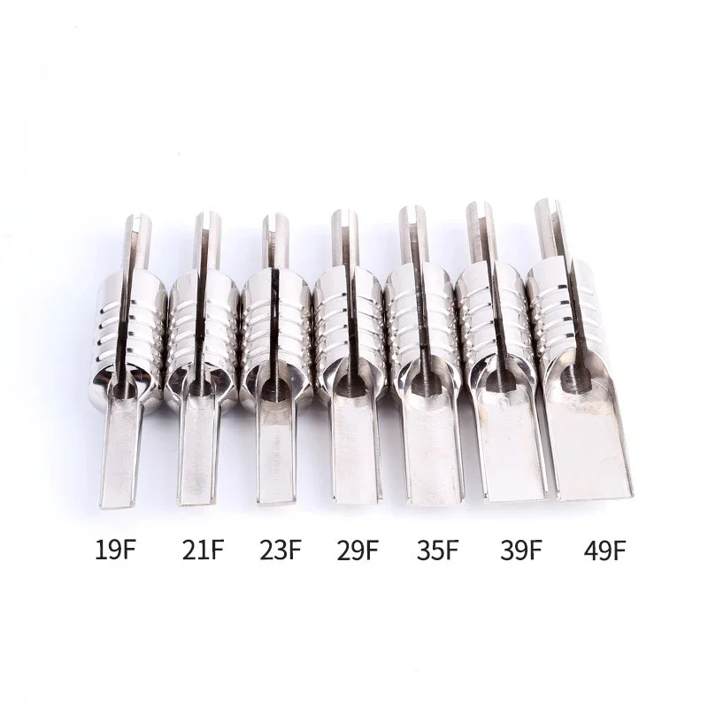 Tattoo Stainless Steel Large Row Handle Needle Nozzle 19F/23F/25F/29F/35F Tattoo Fogging Machine Handle Grips Makeup Supplies