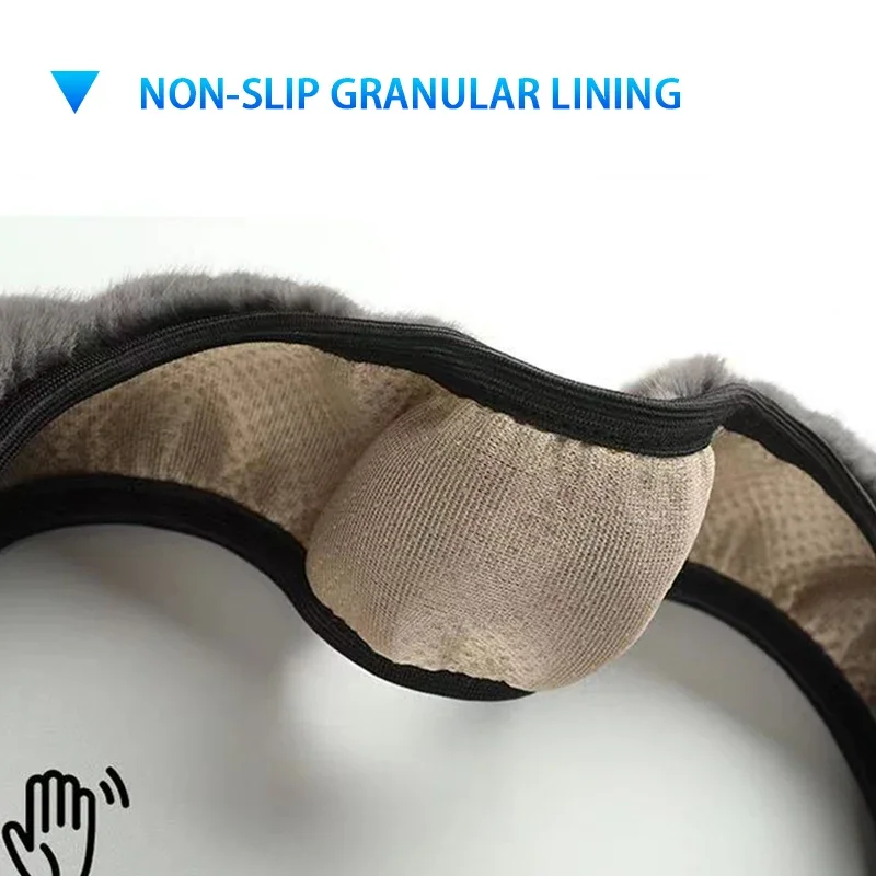 Winter Plush Steering Wheel Cover Anti Slip Universal