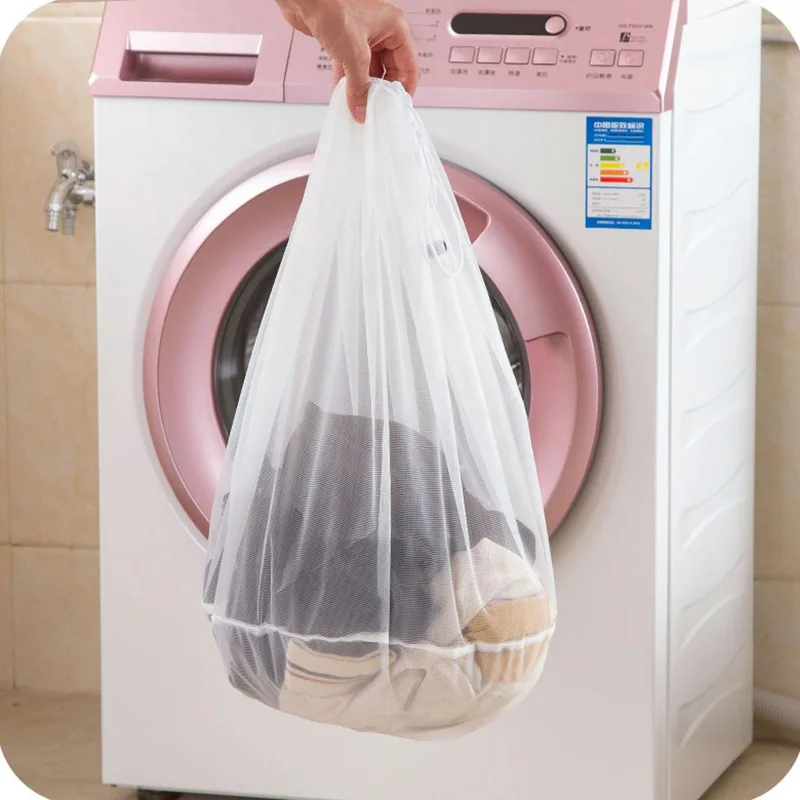 3 size drawstring bra underwear socks foldable mesh laundry bag household clothes laundry care accessories 3