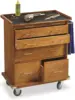 Storage Cabinet with Drawers Wood, Great for Under Desk Storage & Office Storage Cabinet Oak 2
