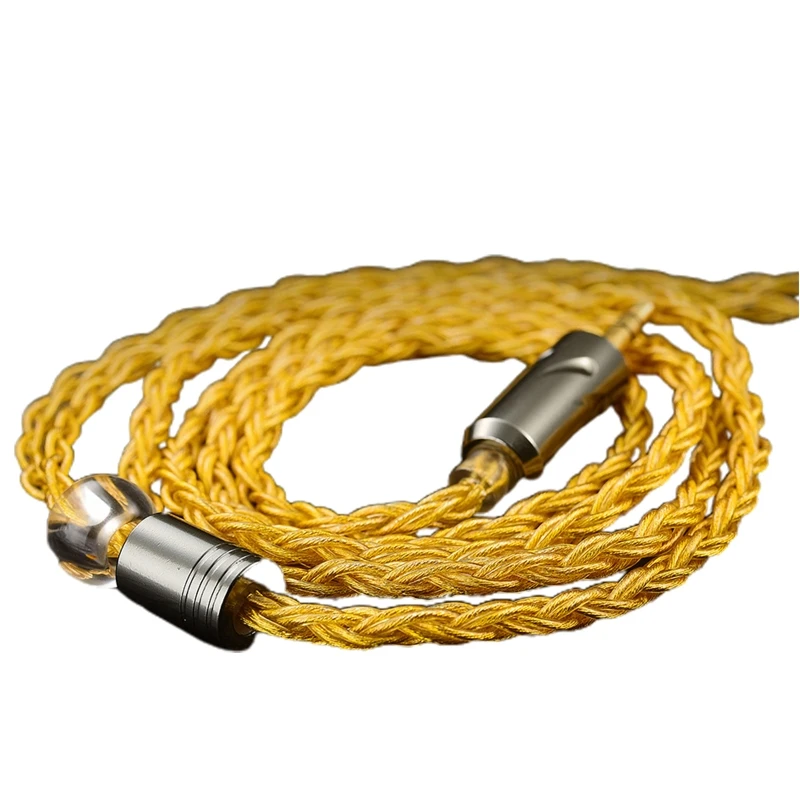 QKZ T1 8 ストランド銀メッキイヤホンアップグレードライン、0.78mm 2