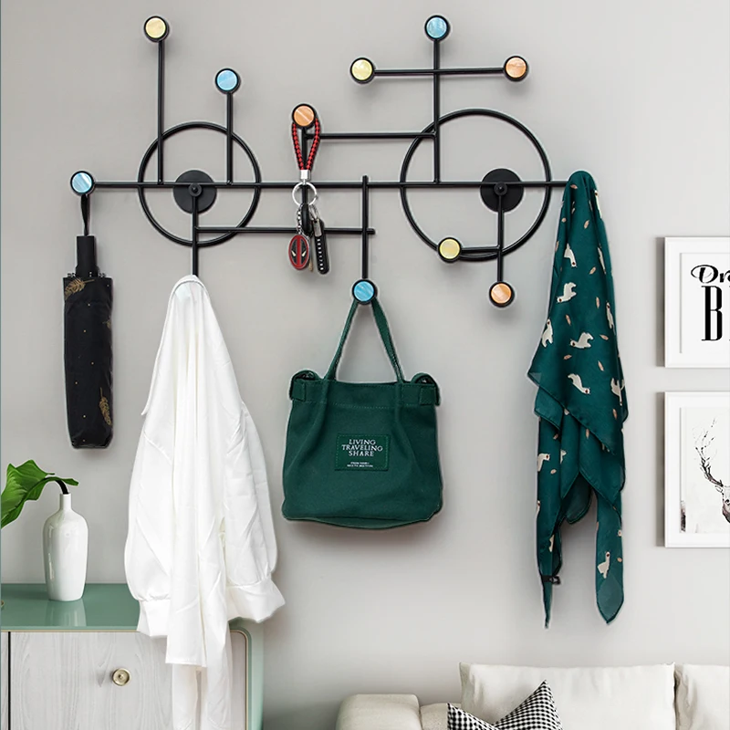 

Modern Entrance Wall Mounted Bedroom Aesthetics Detachable Clothing Rack Minimalist Space Saving Perchero Hall
