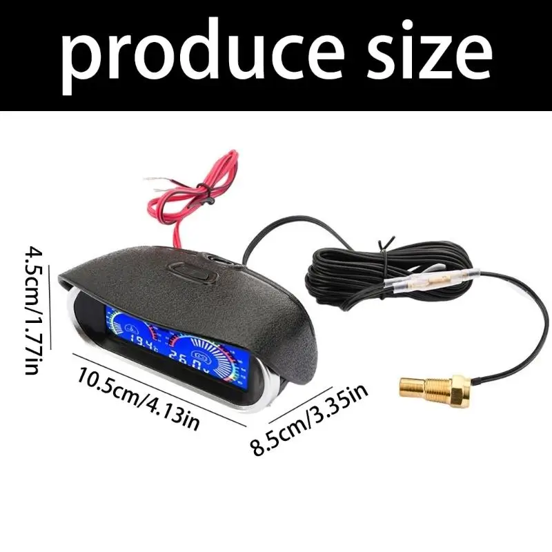 디지털 판독 및 범용 기능을 갖춘 수온 및 전압계 측정용 02DE 12V 24V LCD 게이지 장비