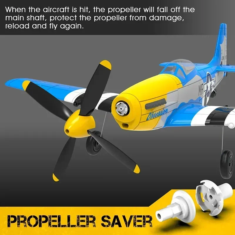 761-5v2 Volantex Blue P-51d Rc Four-Channel Remote Control Airplane Model Electric Foam Rc Aircraft Children Surprise Gift 2