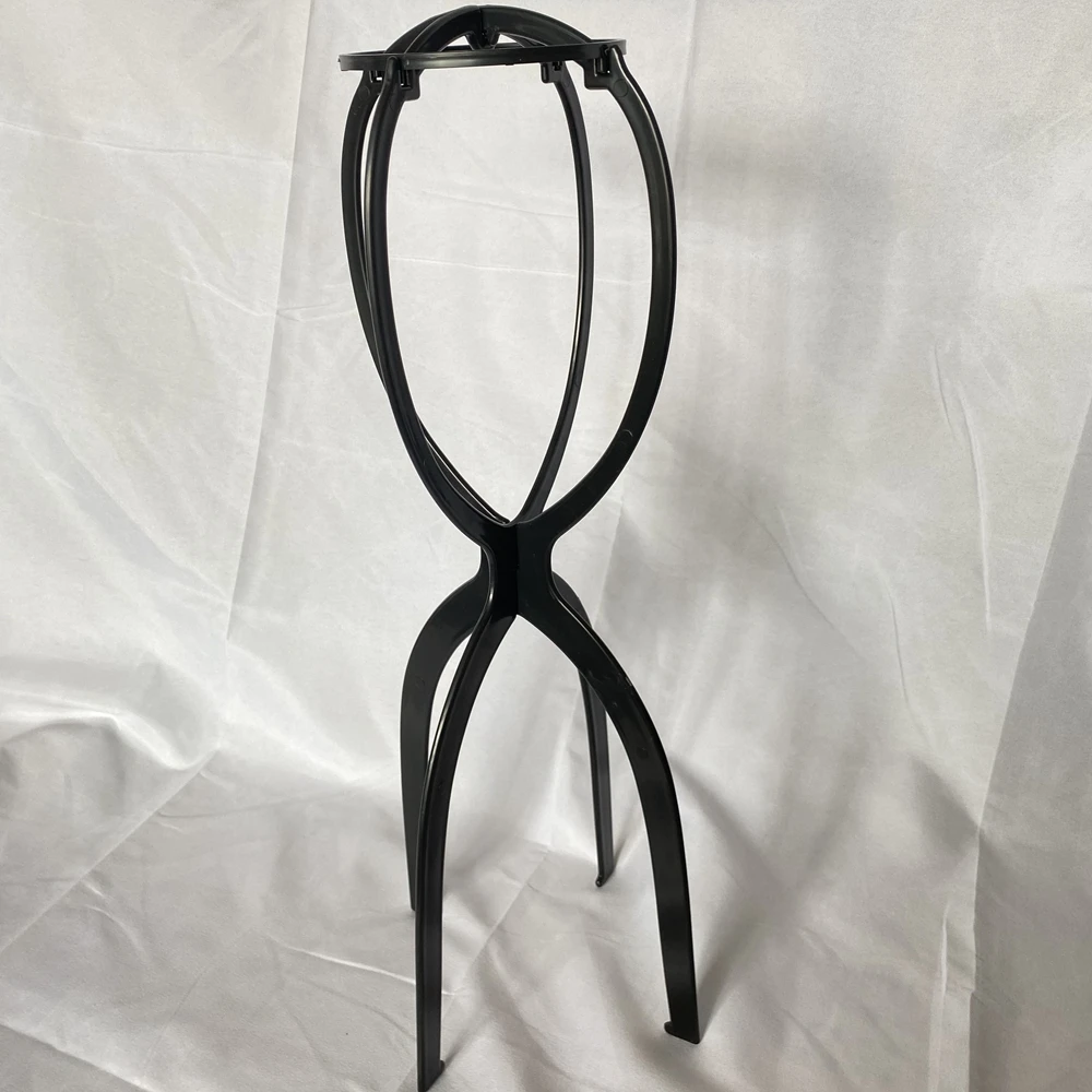 Black High Wig Stand Plastic Desk Stand DIY Hats Hanger Detachable Display For Long & Short Wigs