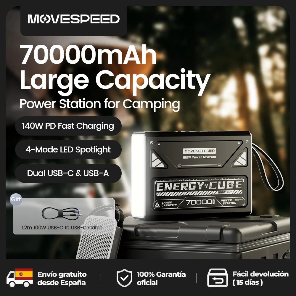 MOVESPEED LED Camping Lantern 70000mAh Large Capacity Battery w/ Rechargeable Lamp LED Emergency Light for Outdoor Power Outage - AliExpress 39