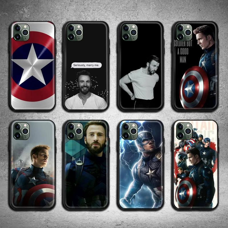 iphone 13 cover Captain America Chris Evans Phone Case For iphone 13 12 11 Pro Max Mini XS Max 8 7 6 6S Plus X 5S SE 2020 XR cover best iphone 13 case