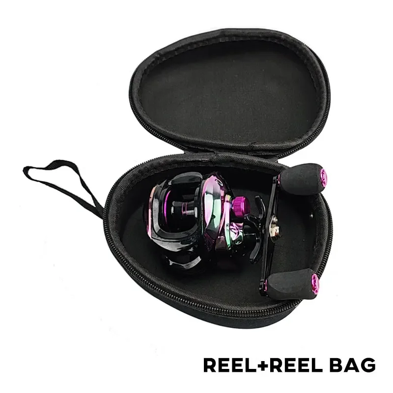 

ORJD Colorful Baitcasting Fishing Reel With EVA Reel Bag 18+1BB 7.2:1 Ultralight Top Quality Max Drag 10kg Fishing Reel Pesca