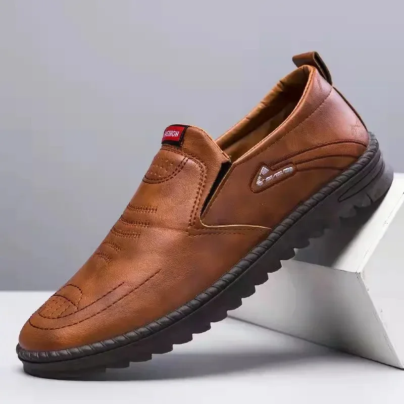 Trend Men Casual Shoes Breathable Non Slip Shoes Outdoor Soft Soled Travel Sneakers Leather Men Flats running sneakers casual shoes sports shoes casual sneakers fashion sneakers leather shoes