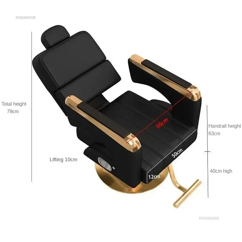 Description Picture 2 of itemHairdressing Swivel Barber Chairs Recliner Adjustable Hair Cutting Chair Comfortable Spa Home Furniture Beauty Salon Armchairs
