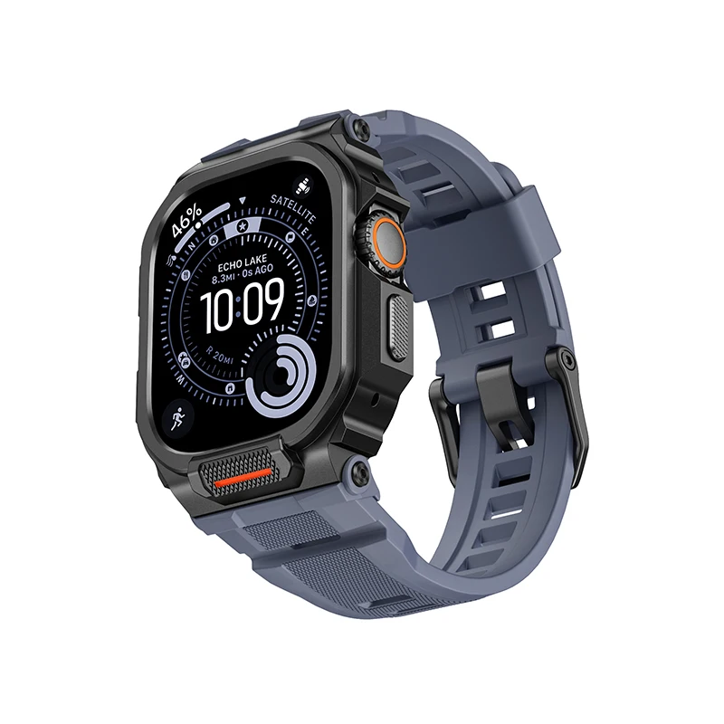 Enhanced Protective Metal Case and Strap for Apple Watch - Drop Resistant Armor Design