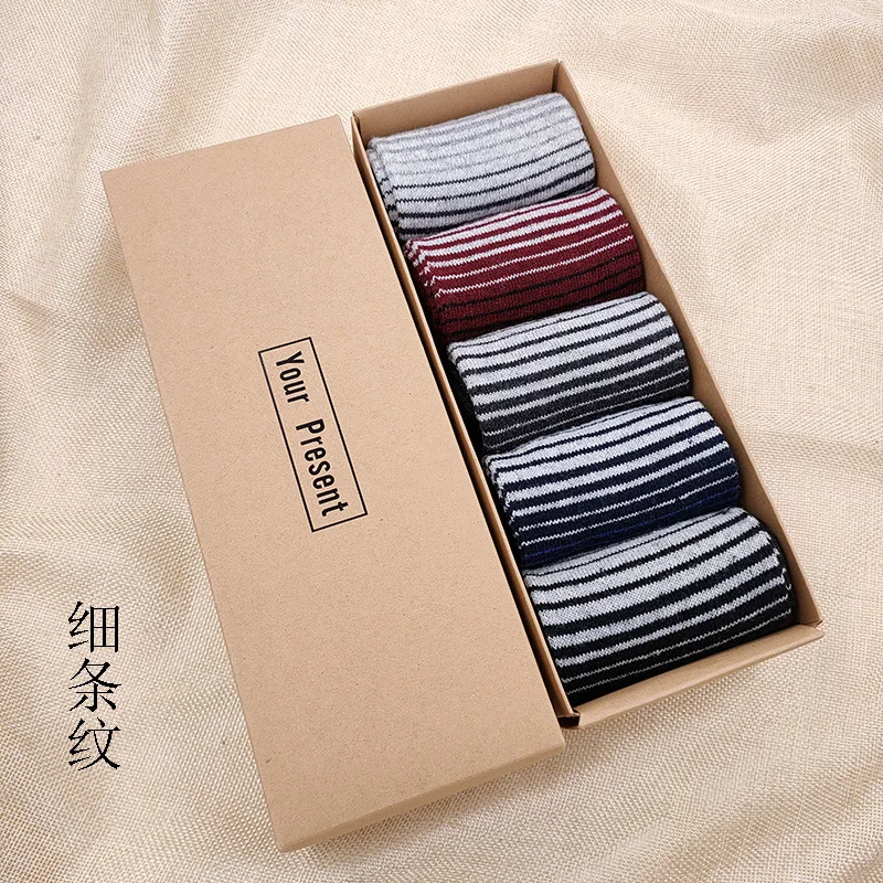 5 Pair wool socks Winter Men Middle  Tube Socks  Sports Sock Breathable Deodorant warm Business Socks gift box