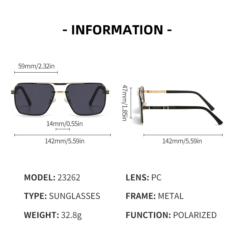 Women Sunglasses New Maybach Men's and Women's Frameless Sunglasses Driving Sunglasses # 23262