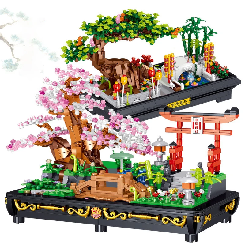 

Моделирование сада, бонсай, строительные блоки, Орхидея, растение, суккуленты, Сакура, цветение, мини дерево в горшке, цветочные блоки, игрушки, детские подарки