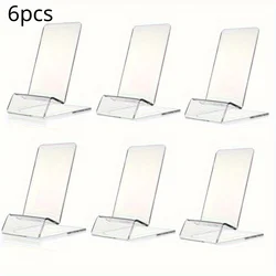 Acrylic Clear Phone Stand - Sleek and Stable Mobile Display Holder (6pcs)