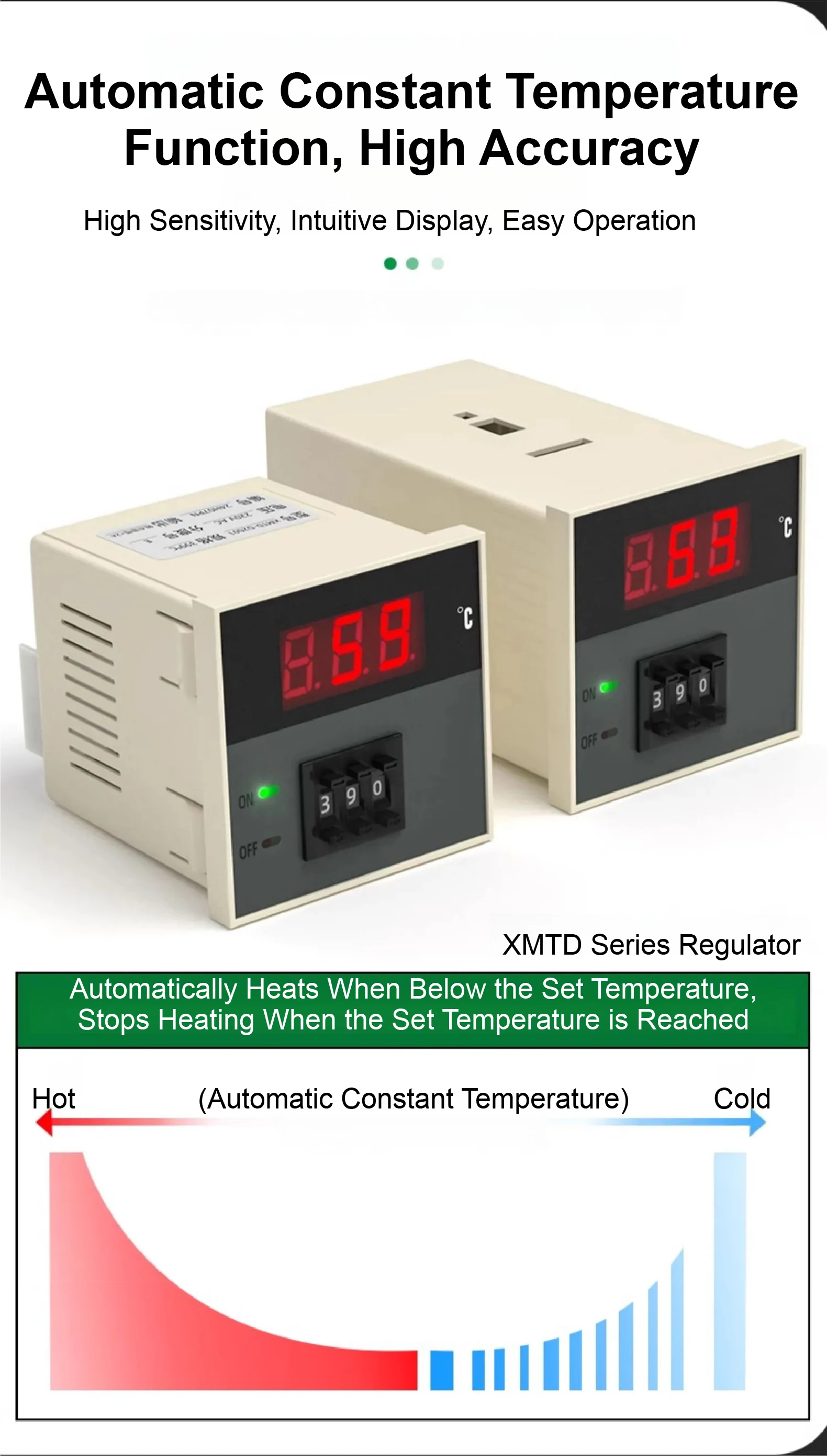 XMTD-2001 Digital Temperature Controller Thermostat 220V 380V K Type PT100 399℃