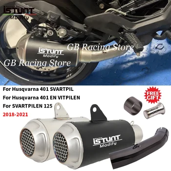 For Husqvarna 401 SVARTPILEN 401 VITPILEN 125 250 2018 - 2021 2022 Motorcycle Exhaust Escape Moto Modify System With Muffler