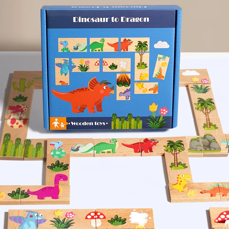 Kids Wooden Jigsaw Puzzles Cartoon Animal Pattern Montessori