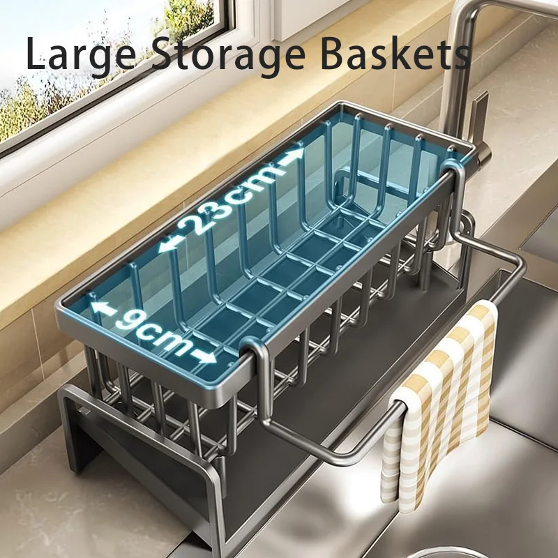 Sponge rack Kitchen drain rack ABS material sink rag countertop rag dishwashing sponge drain scouring arrangement