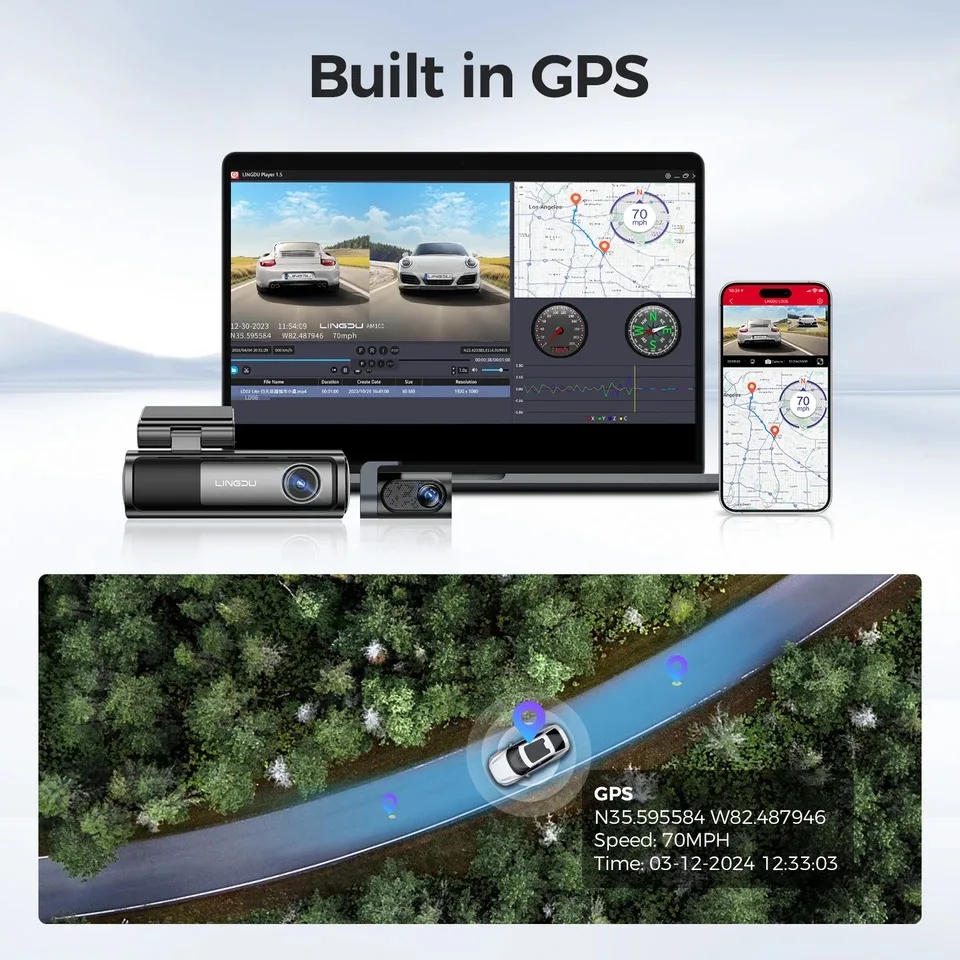 LINGDU LD06  ķ  DVR  5.8Gh  GPS , BT  , 24 ð  , WDR ߰ ð, 5K ػ