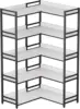 Large 5-Tier Corner Bookshelf - Modern Tall Corner Shelf Storage Display Rack with Sturdy Metal Frame - Perfect for Livin 1