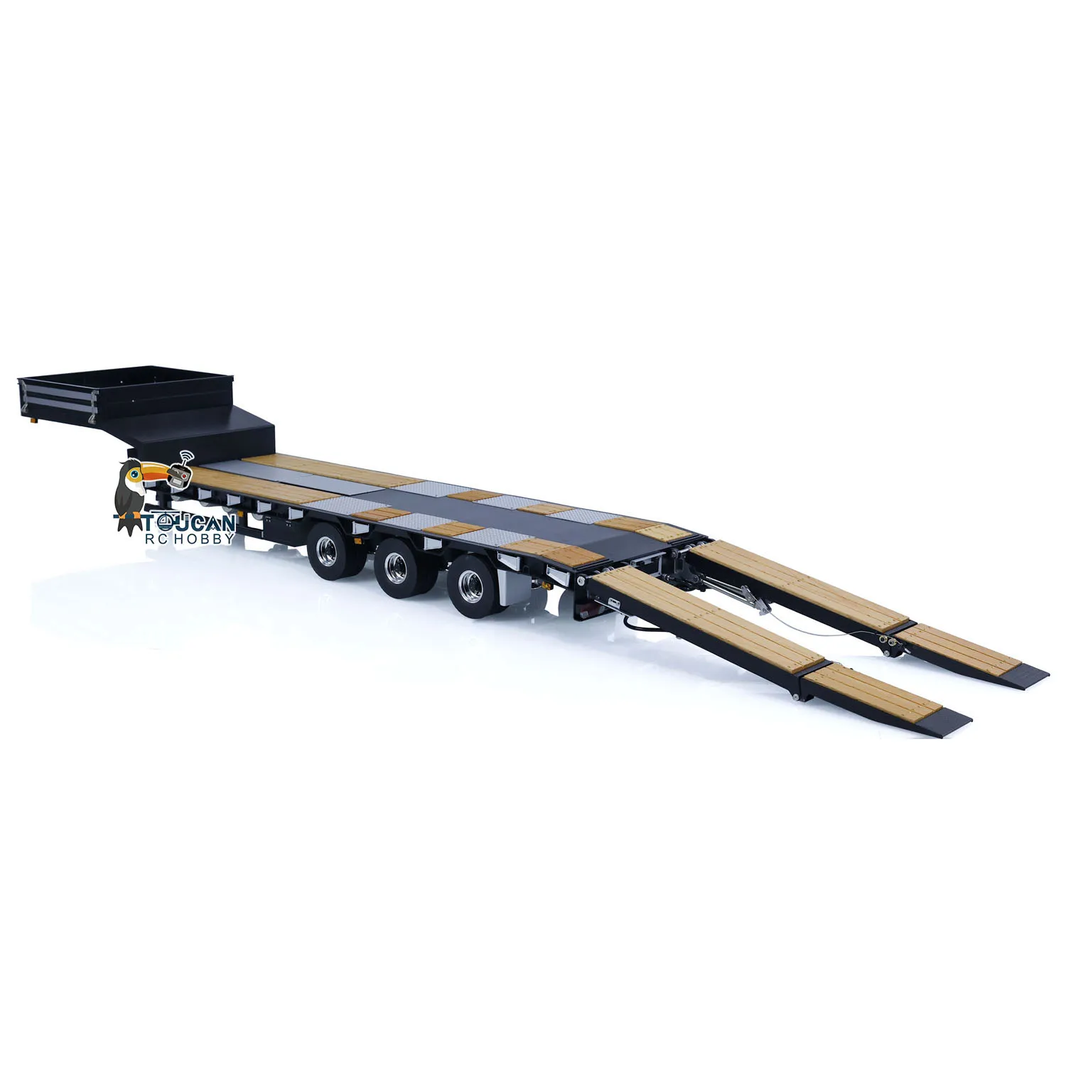 1/14 LESU RC Metal Trailer Model Hydraulic System Electronic Lifting Light System ESC for Tractor Truck Trailers RC Toy THZH1715 3