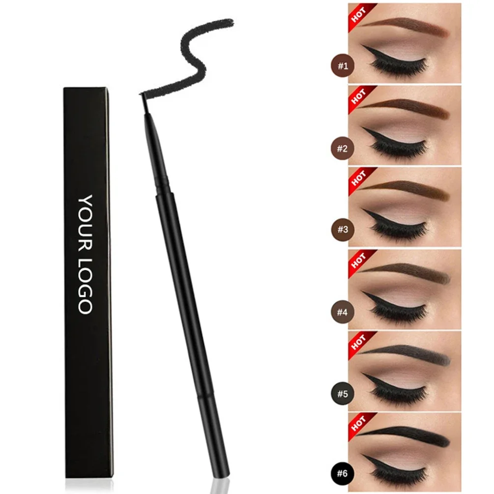 

Custom Logo 6color Eyebrow Pencil Private Label 1.5mm Ultra-thin Brow Pen Bulk Double-headed Waterproof and Sweat-proof Makeup