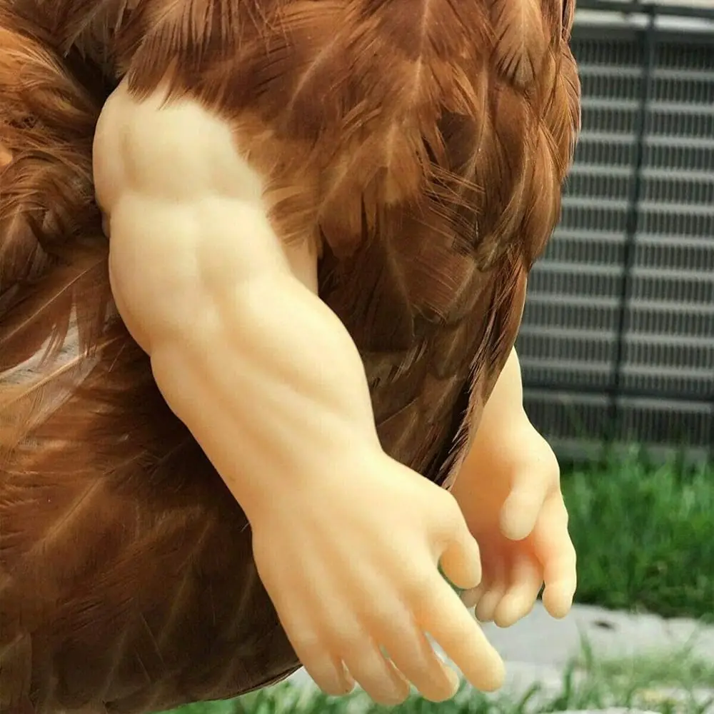 재미있는 장난감, 싸우는 닭 팔 장난감, 헐크 팔, 인공 닭 전완, 거대한 팔, 신기한 근육 팔, 할로윈용