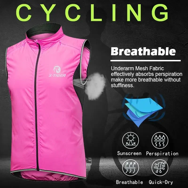 Cycling Jacket Cycling Clothes Reflective Jacket X-TIGER Cycling Vest