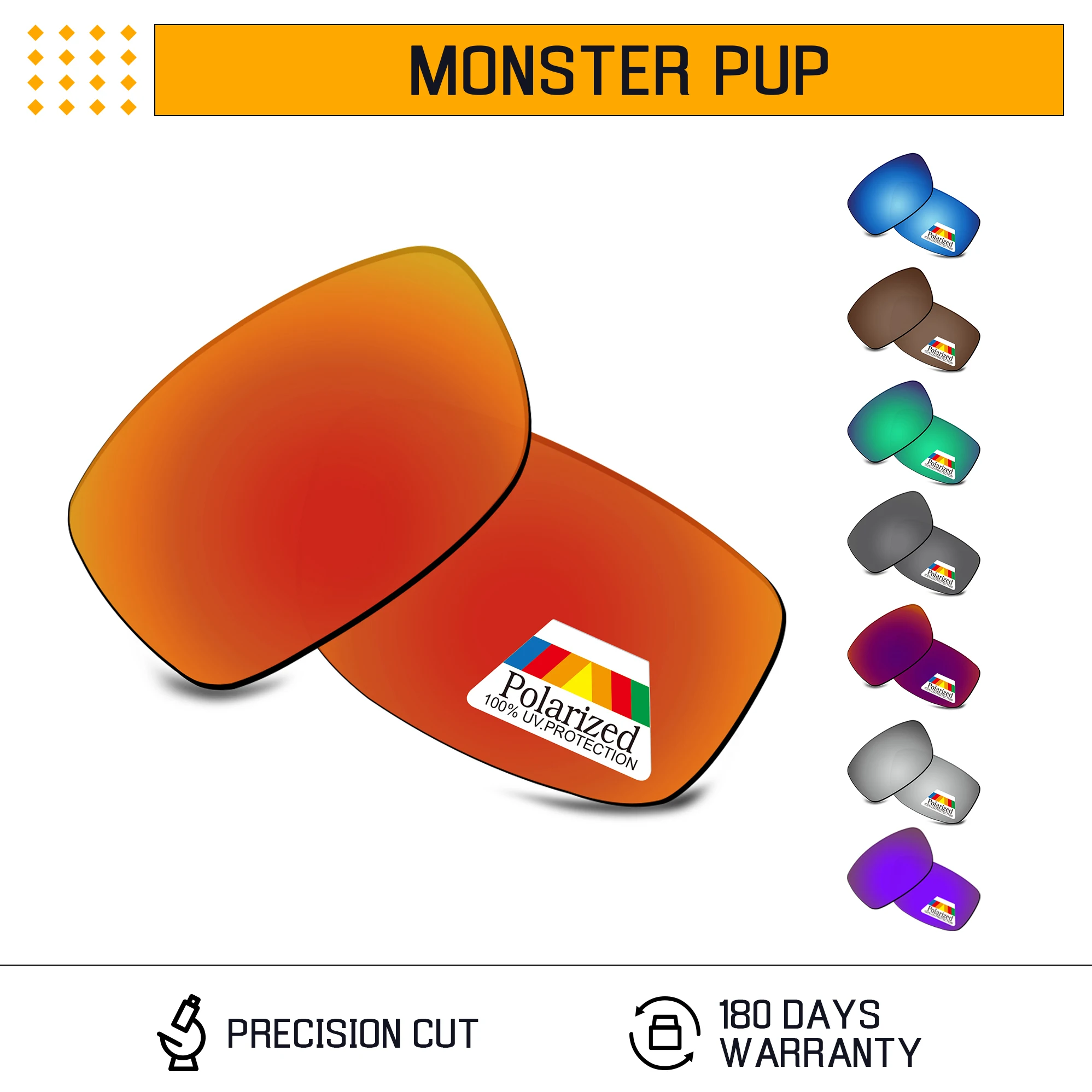 Bwake 편광 교체 렌즈, Oakley Monster Pup 선글라스 프레임, 다중 옵션