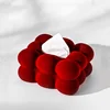 Flocked Tissue Box Geometrically Spherical Bubbles Ball Paper Towel Holder Napkin Holder Tabletop Storage Container Organization 4