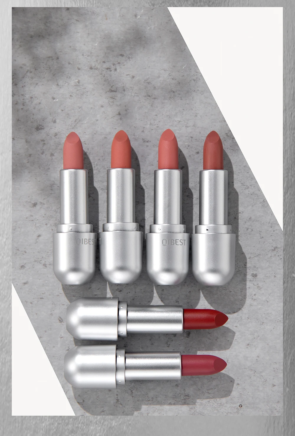 Professioneller Matter Lippenstift Langhaftender Wasserfester Lippenstift_voghion.com