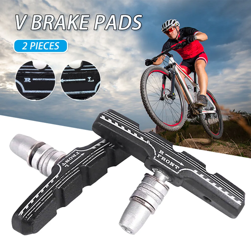 

Universal Bicycle V-Brake Pads MTB Mountain Bicycle Brake Pads With Nuts And Spacers 70mm Threaded Brake Blocks Accessories