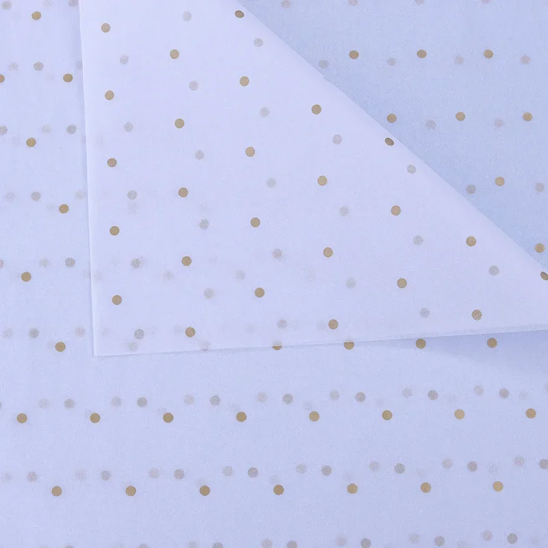 10 Blatt/Los 50 x 70 cm Geschenkpapier DIY handgemachtes Handwerk Stern Liebe Punktmuster Seidenpapier Blumenverpackungsmaterial – Detail 4