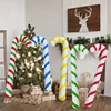 2/4/6Pc Christmas Inflatable Candy Canes Stick Balloons New Year Christmas Holiday Decorations Candy Canes Toy for Outdoor Party 1