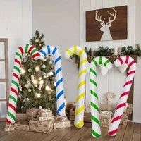 2/4/6Pc Christmas Inflatable Candy Canes Stick Balloons New Year Christmas Holiday Decorations Candy Canes Toy for Outdoor Party 1