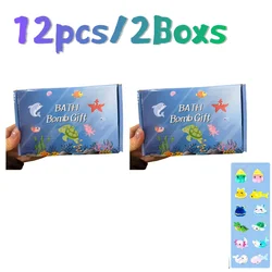 Children's Bath Bombs Gift Set with Hidden Toys - Safe Ocean Bubble Bath for Sensory Play and Bathtime Fun (A - 12PCS - 1BOX)