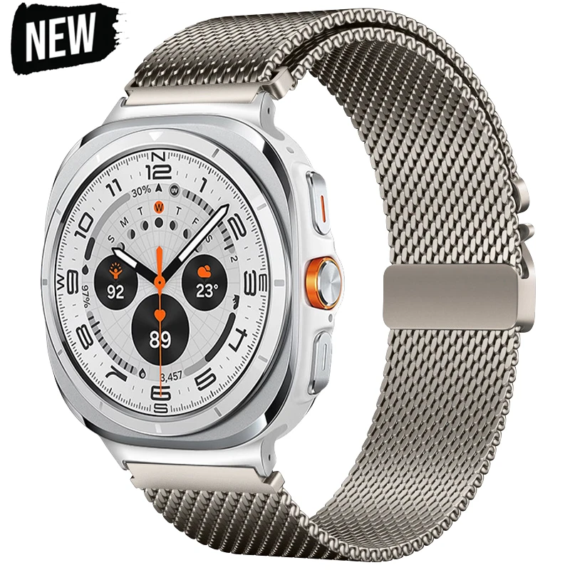 Premium Stainless Steel Milanese Loop Strap with Parachute Buckle