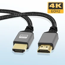 HDMI 스플리터 디지털 케이블 코드, HDMI Compatible 2.0 와이어, 샤오미 Xbox PS5 PS4 노트북용, 4K 60Hz, 2m, 3m, 5m, 10m