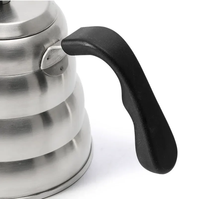 Coffee Pot Coffee Kettle Pour Over Coffee Maker 1L/1.2L Drip Kettle Thermometer Pour Over Coffee Tea Pot Swan Long Neck Stainless Steel Thin Mouth Gooseneck Cloud Drip Kettle